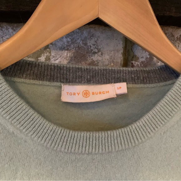Tory Burch | 100% Cashmere Sweater | Spring Mint | SP - Picture 11 of 13